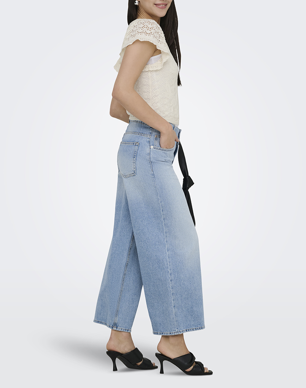 ONLY ONLY ONLLORAN REG WIDE DNM PIM 15367859-Light Blue Denim DenimLightBlue - 2