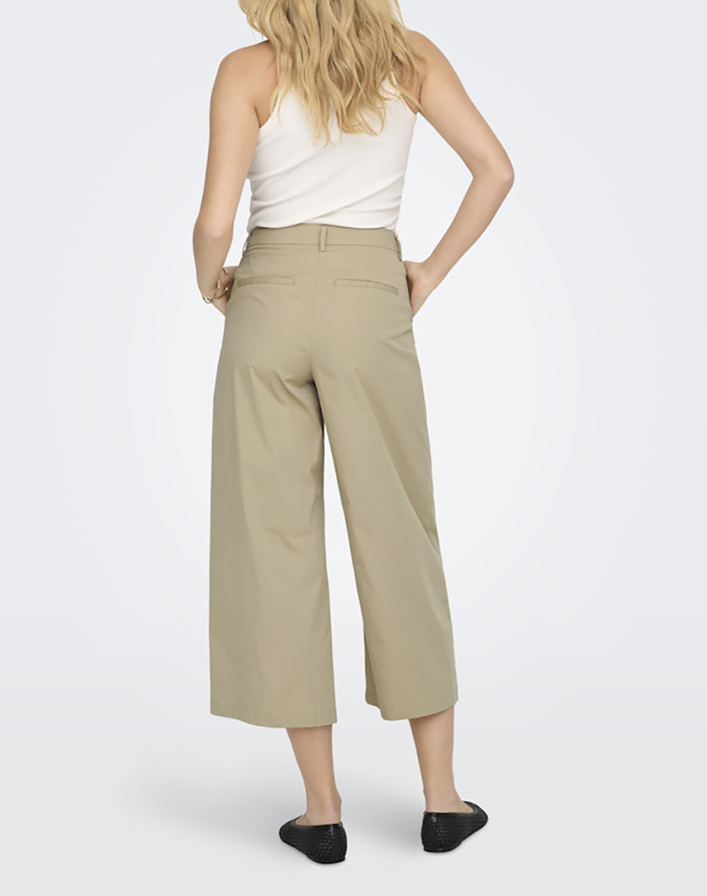 ONLY ONLY ONLTANNY MW PLEAT CULOTTE PANT CC PNT 15364078-SAFARI Biege - 2