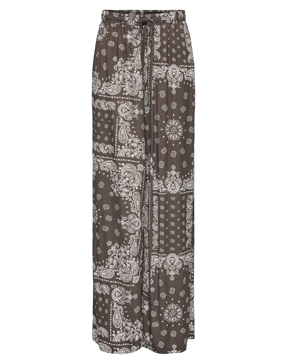 ONLY ONLY ONLKAVI AMBELPULL UP WIDE PANTS WVN 15373641-Chocolate MartiniBrownbandana Chocolate
