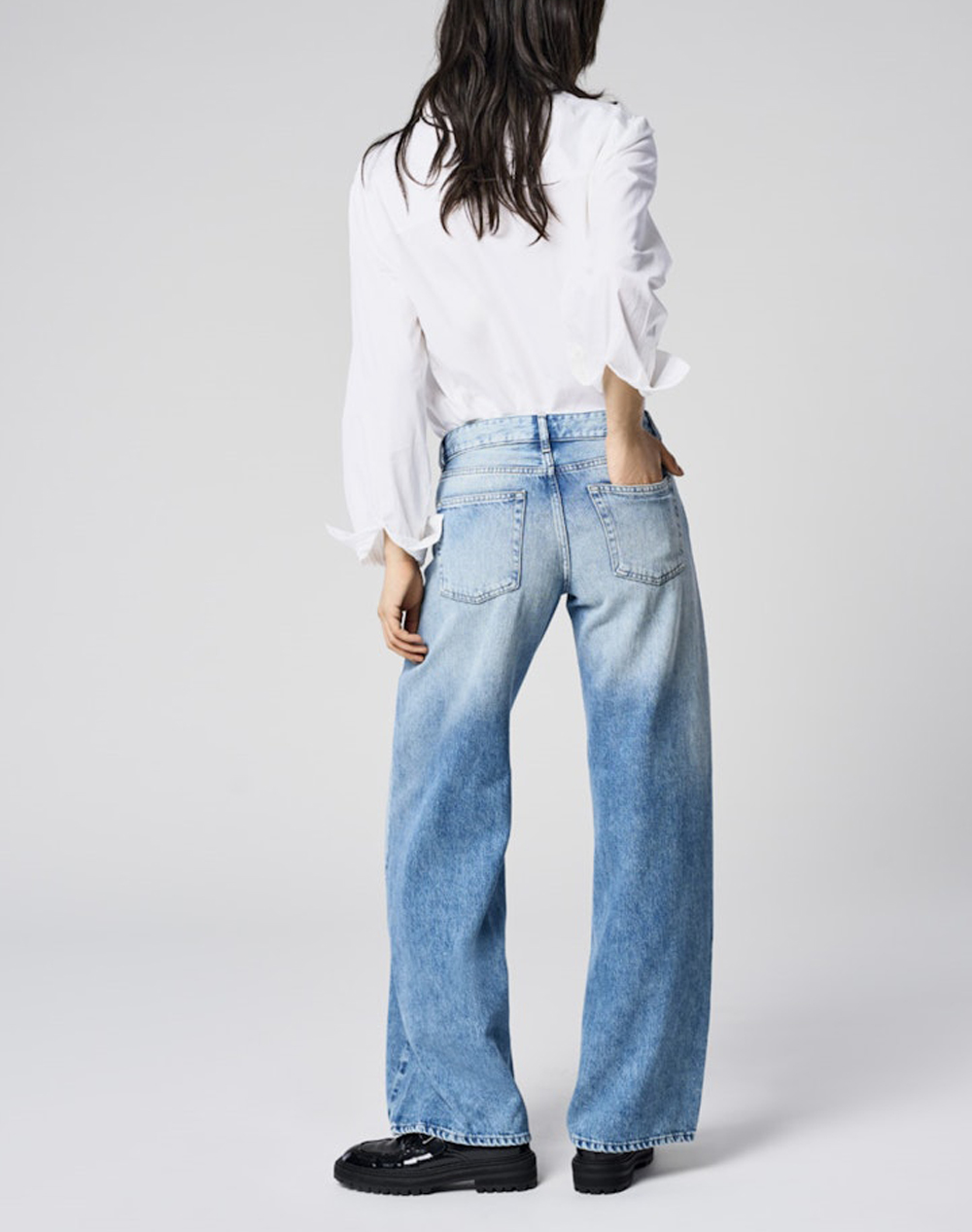 ONLY ONLY ONLHOPE LOW WAIST WIDE DNM TAI194 15340011-Light Medium Blue Denim DenimLightBlue - 2