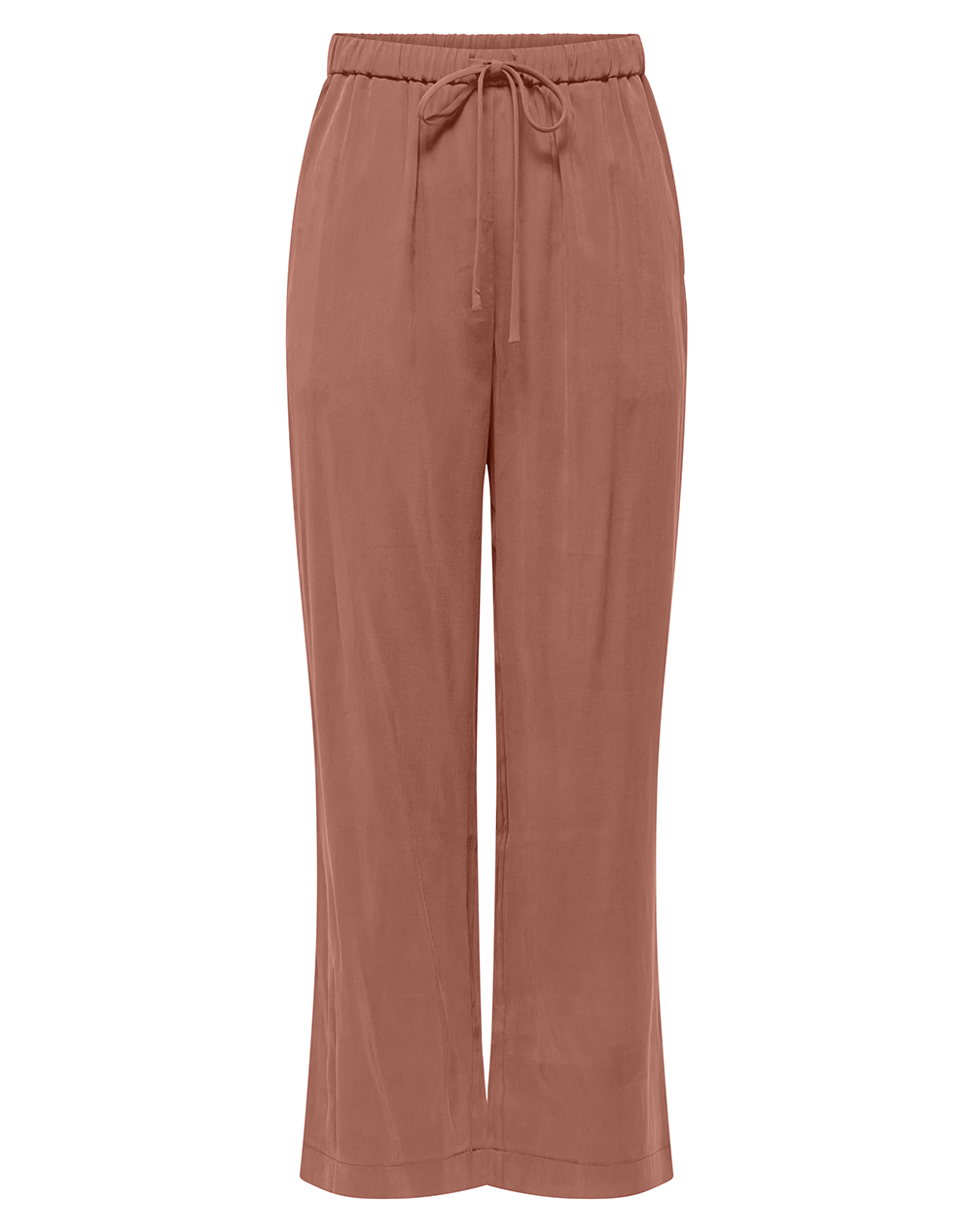 ONLY ONLMADELI OAKLYN LONG PULL UP PANTS WVN 15371523-Aragon Firebrick