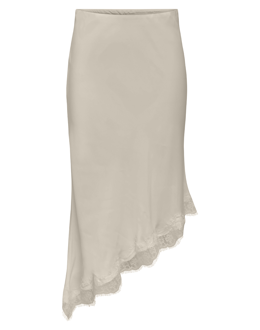 ONLY ONLFARAYA SATIN LACE SKIRT WVN 15380116-Oatmeal Biege