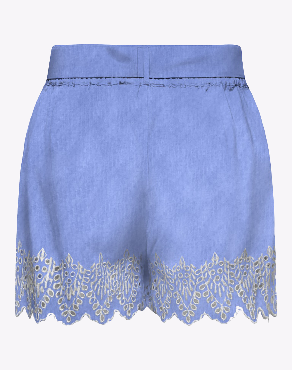 ONLY ONLTULUM EMB LOOSE BELT SHORTS WVN 15368893-Blue BonnetBRIGHT WHITE EMB BlueViolet φωτογραφία