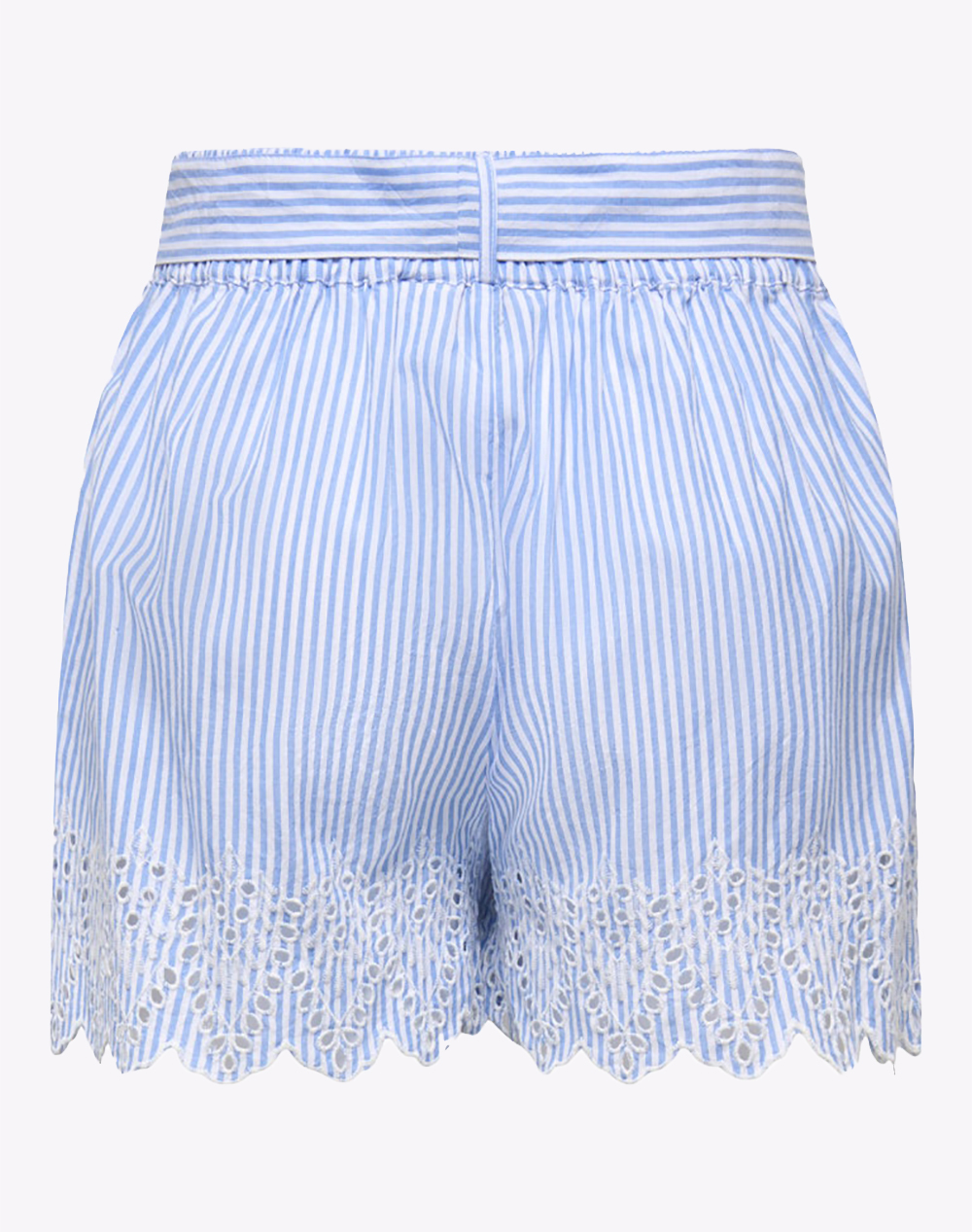 ONLY ONLTULUM EMB LOOSE BELT SHORTS WVN 15368893-SerenityBRIGHT WHITE SkyBlue φωτογραφία