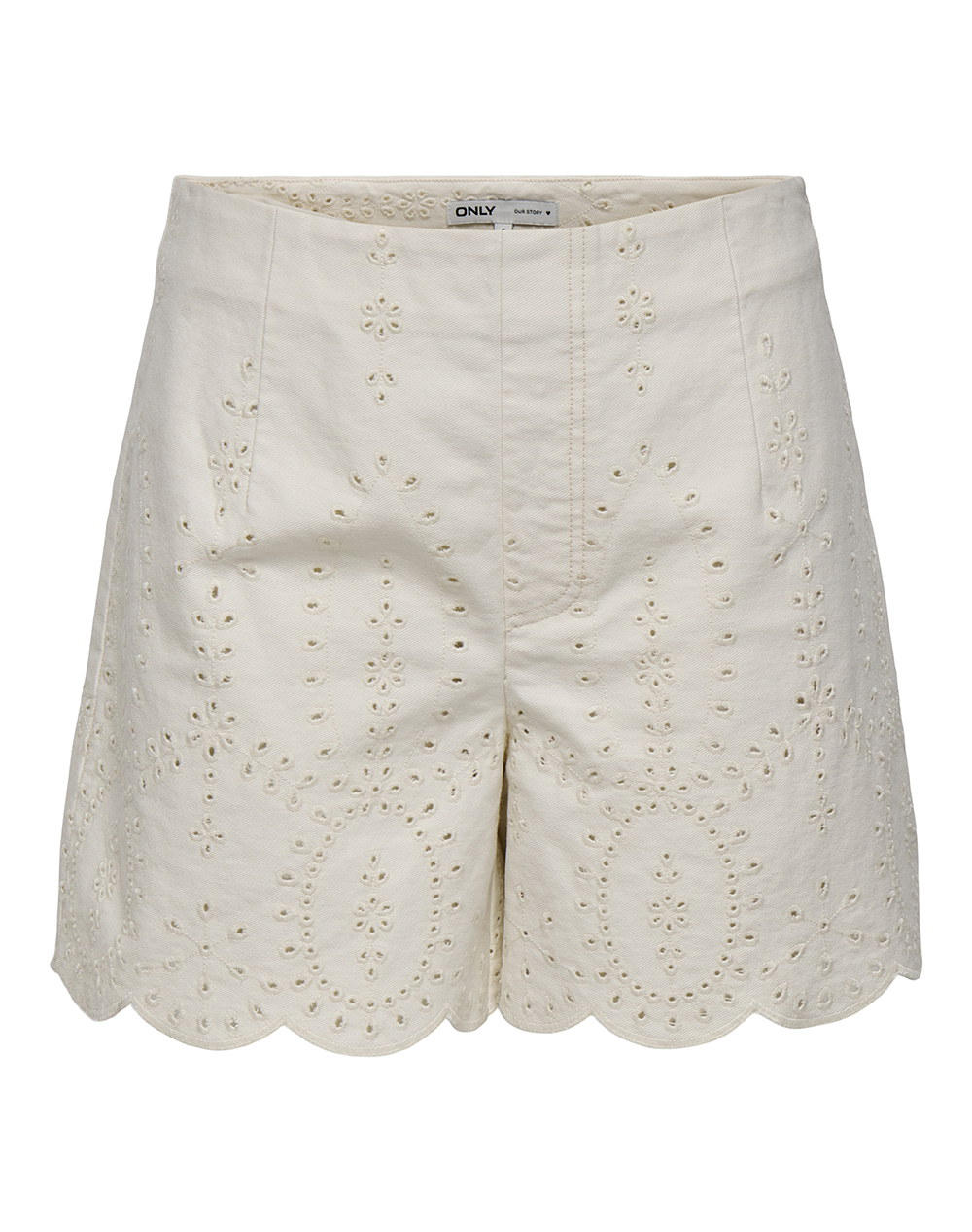 ONLY ONLELSA CROCHET SHORTS OTW 15363808-Cloud Dancer OffWhite
