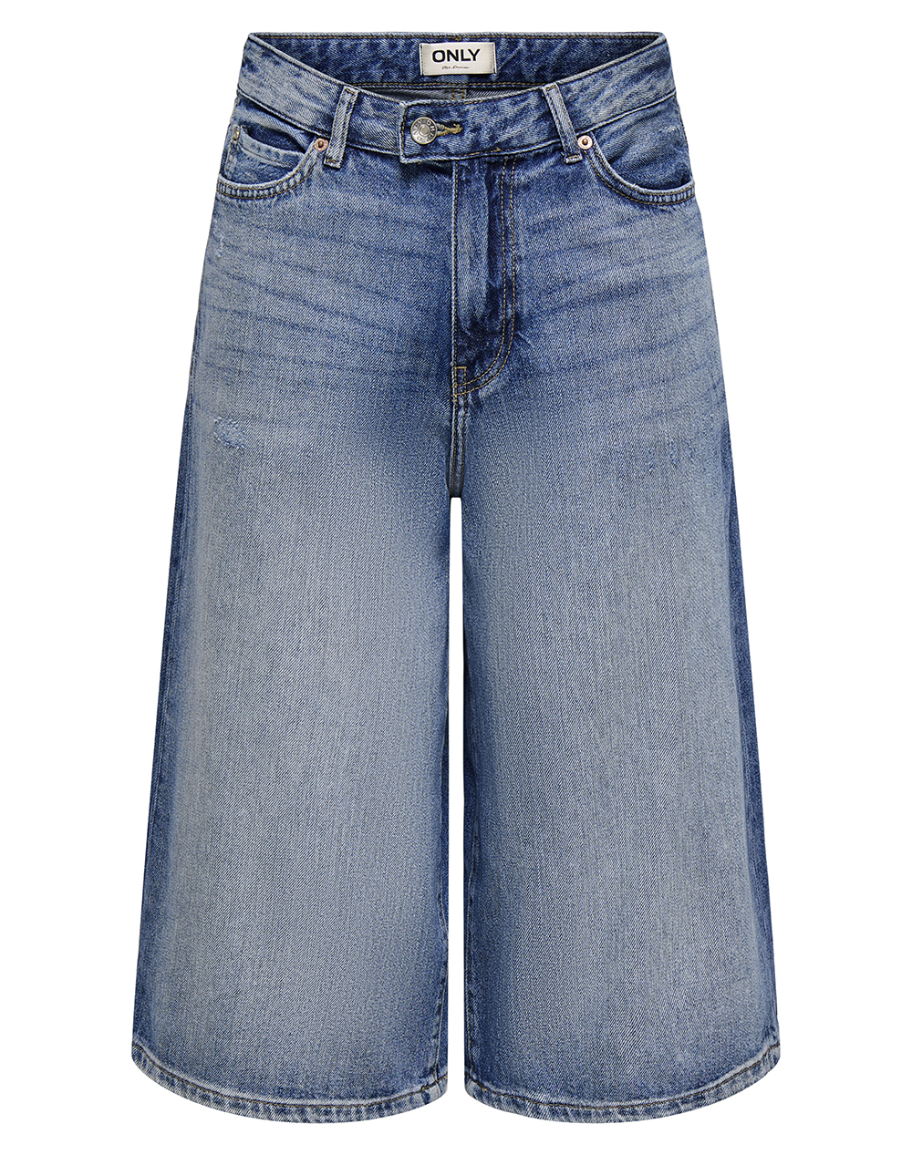 ONLY ONLSHILOH MW WIDE DNM SHORTS TAI 15370905-Medium Blue Denim DenimBlue