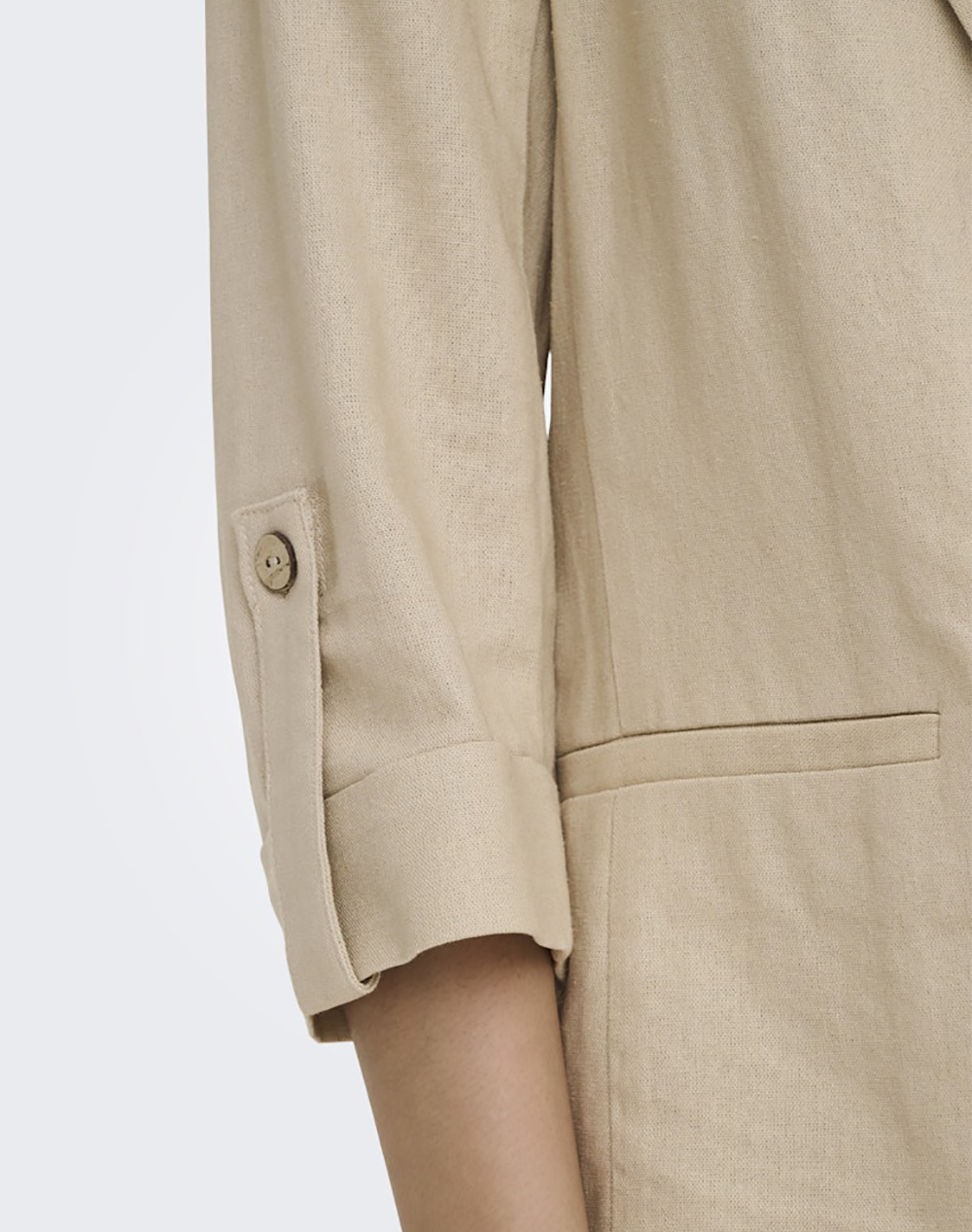 Only Onlgoa 3 4 Unline Linen Bl Blazer Cc Tlr 15363727-Oxford Tan Γυναικεία ρούχα Πανωφορια Σακακια Politikos Shop Πολιτικός
