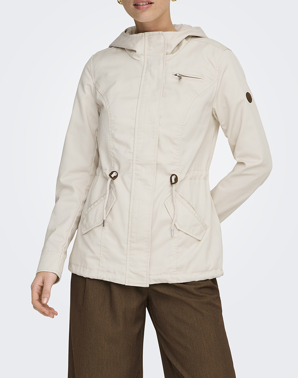 ONLY ONLLORCA LIFE CANVAS PARKA CC OTW 15319876-Moonbeam Cream