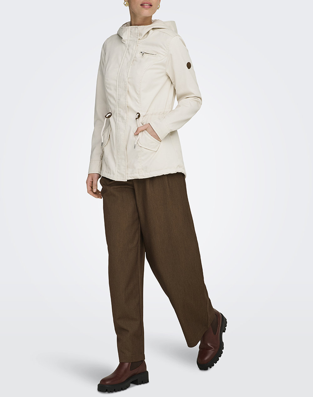 Only Onllorca Life Canvas Parka Cc Otw 15319876-Moonbeam Cream Γυναικεία ρούχα Πανωφορια μπουφάν Politikos Shop Πολιτικός
