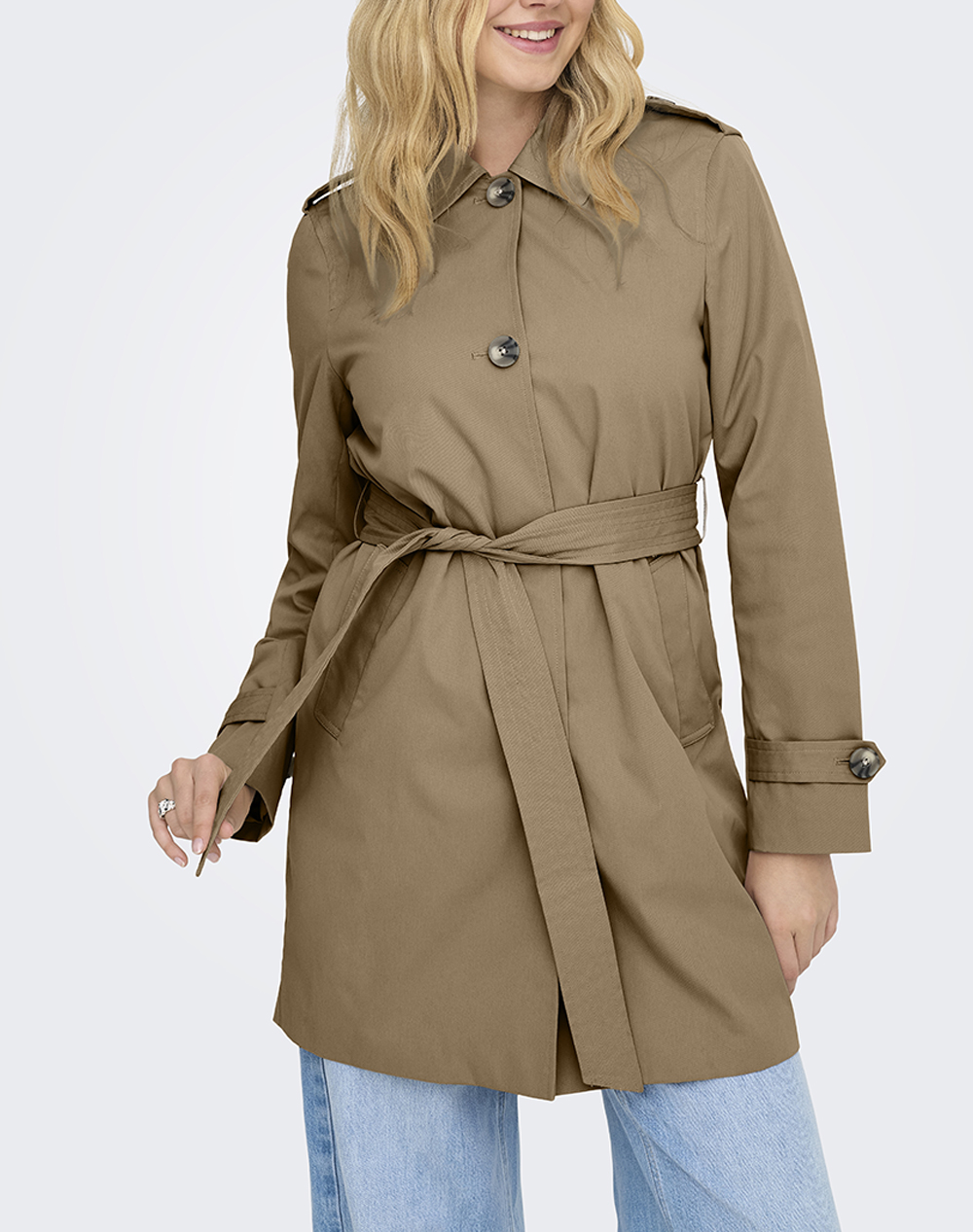 ONLY ONLDISA LIFE SB TRENCHCOAT CC OTW 15369028-Tannin Tan