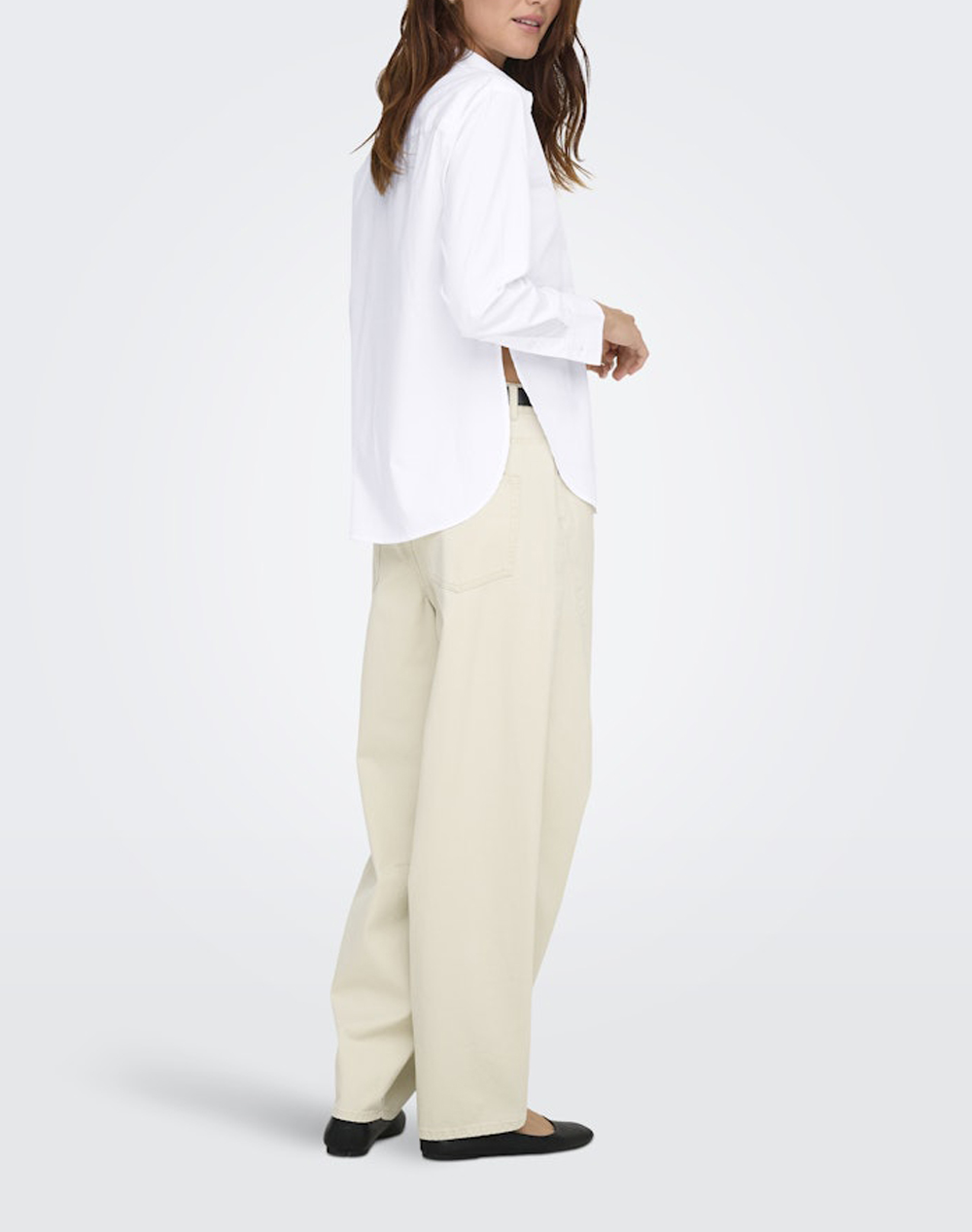 ONLY ONLY ONLBERSA LS SLIT DETAIL SHIRT WVN CC 15364453-BRIGHT WHITE White - 2