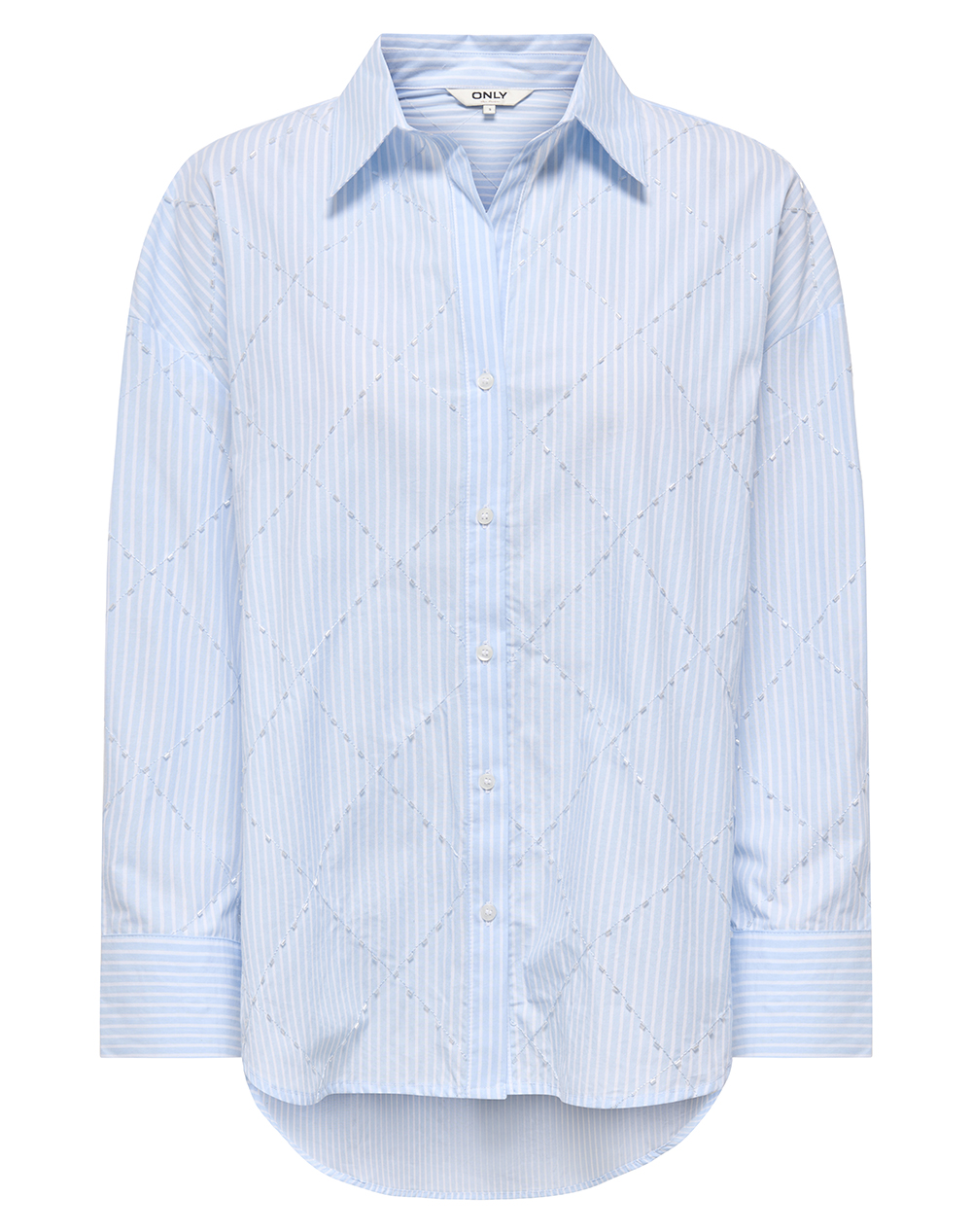 ONLY ONLZELENA L/S REG PEARL SHIRT WVN 15367599-Della Robbia BlueBRIGHTWHITE LightBlue