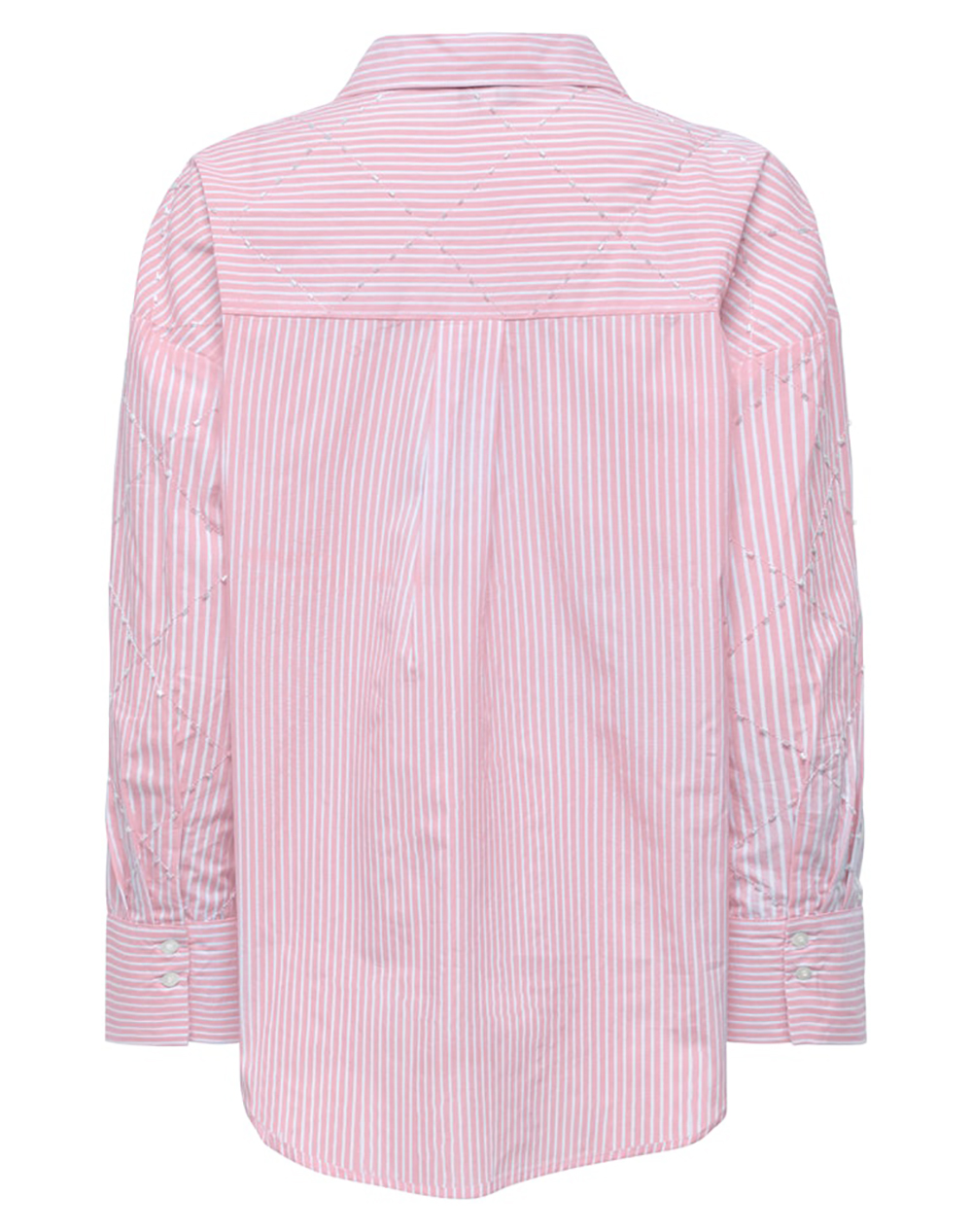ONLY ONLY ONLZELENA L/S REG PEARL SHIRT WVN 15367599-Romance RoseBRIGHTWHITE Pink - 2