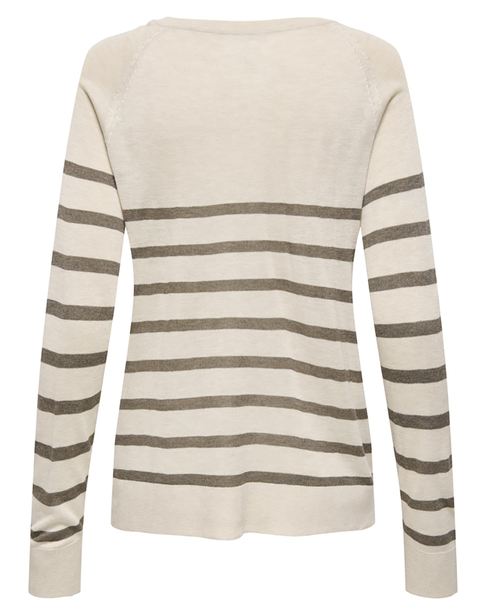 ONLY ONLY ONLVIENNA LS RAGLAN V-NECK CC KNT 15363104-OatmealCanteenMelange Biege - 2