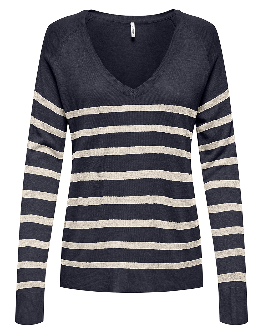ONLY ONLVIENNA LS RAGLAN V-NECK CC KNT 15363104-Night SkyOatmealMelange Mixed