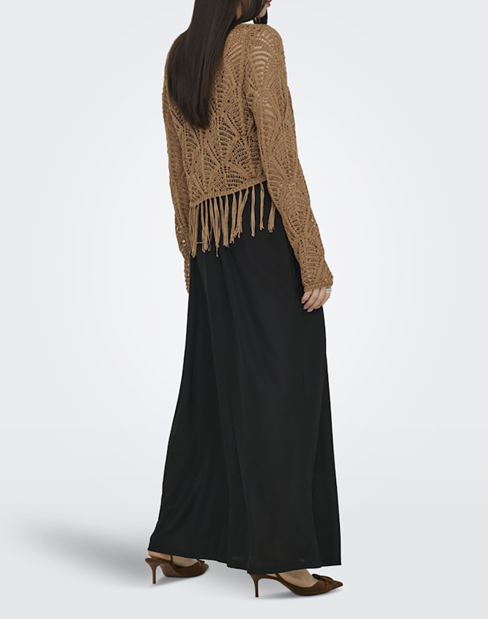 ONLY ONLY ONLLEONIE LS STRUCTUR FRING ONECK CC KNT 15362968-Foxtrot Chocolate - 2