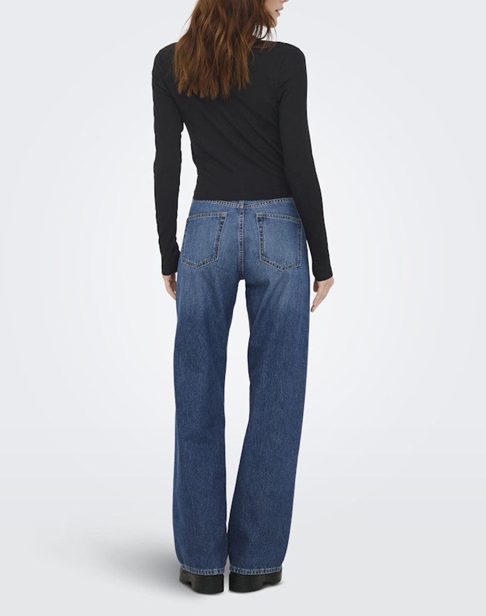 ONLY ONLY ONLBETTY L/S SCALLOP V-NECK CC JRS 15365756-BLACK Black - 2