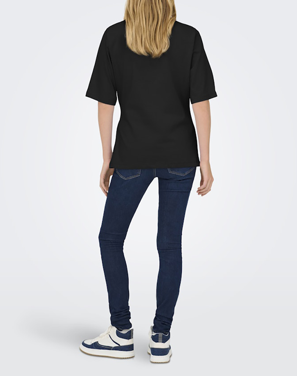 ONLY ONLY ONLMARIE 2/4 O-NECK TOP BOX JRS 15368496-BlackSilverbutton Black - 2