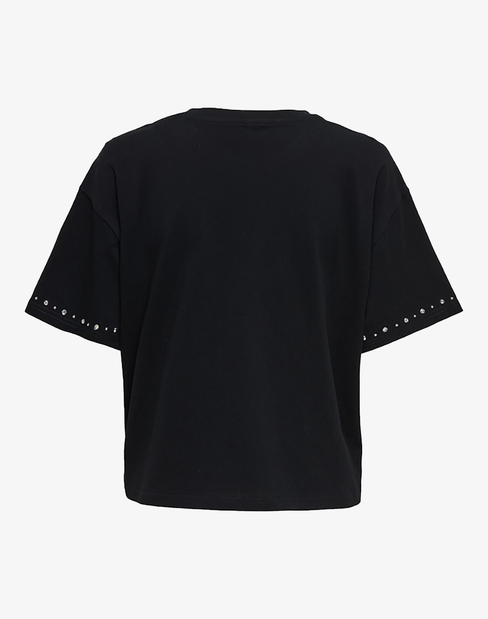 ONLY ONLY ONLTERZA S/S O-NECK TOP BOX JRS 15343834-BlackSilverstudsnecksleeve Black - 2