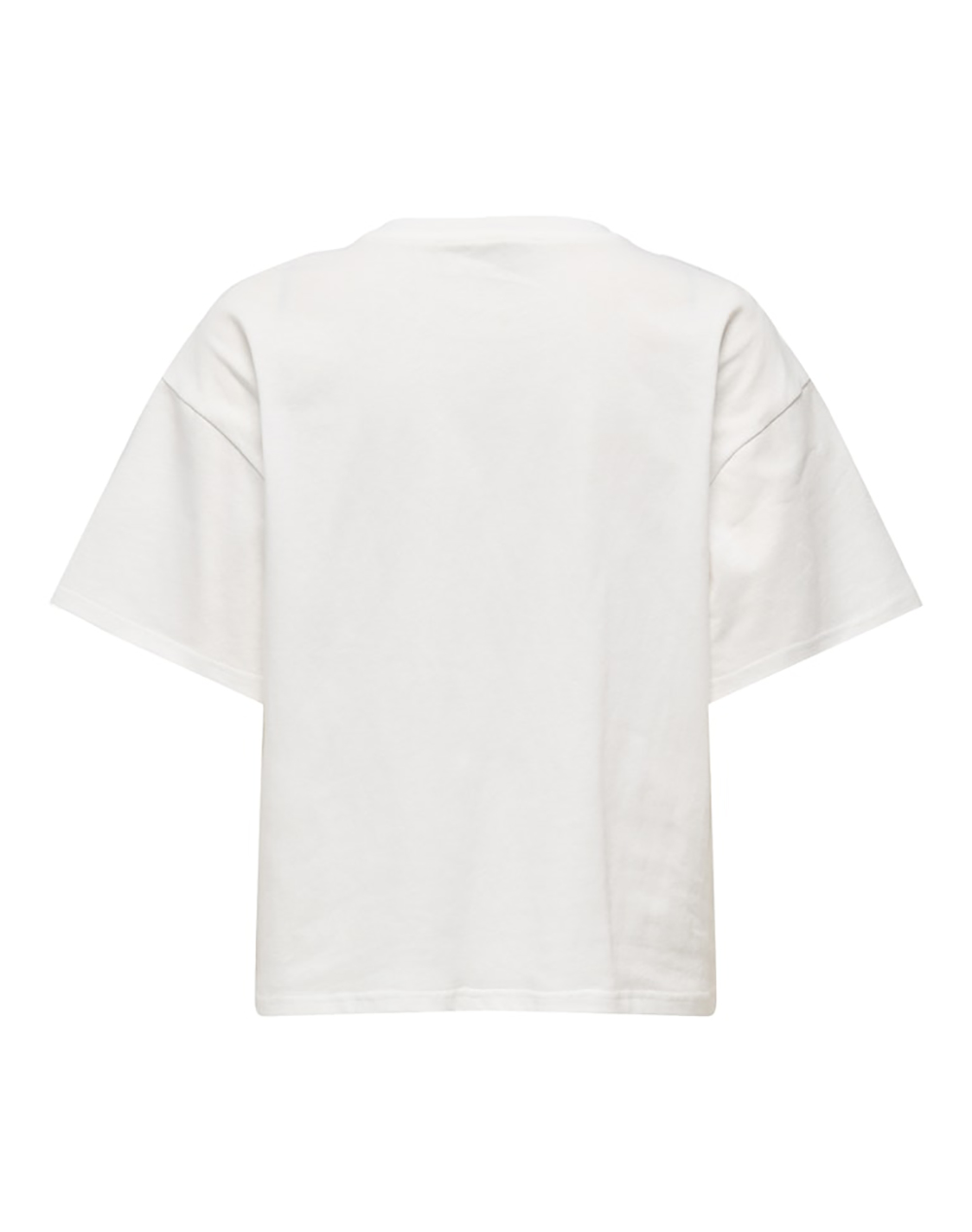 ONLY ONLY ONLTERZA S/S O-NECK TOP BOX JRS 15343834-Bright WhiteChestpocketsilverstudsheart White - 2