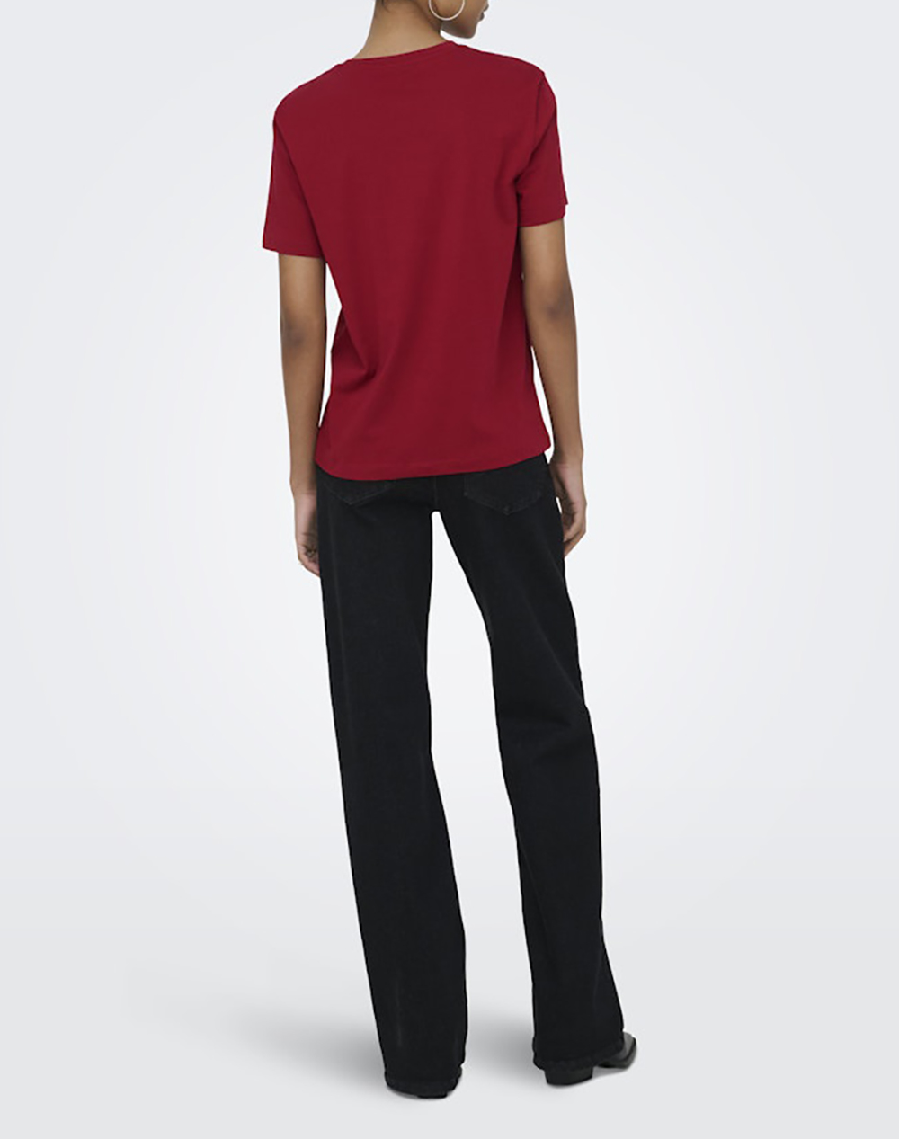ONLY ONLY ONLMILENA S/S T-SHIRT BOX SUD JRS 15368653-Red DahliaOfficeclouddancer Red - 2