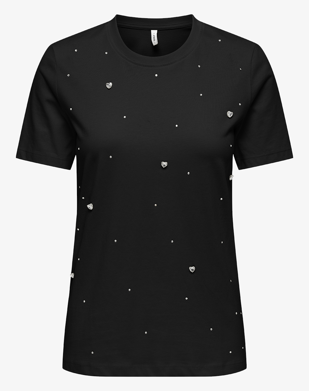 ONLY ONLFILIZZA S/S STONE TOP BOX JRS 15368933-BlackMixstonealloverhearts Black