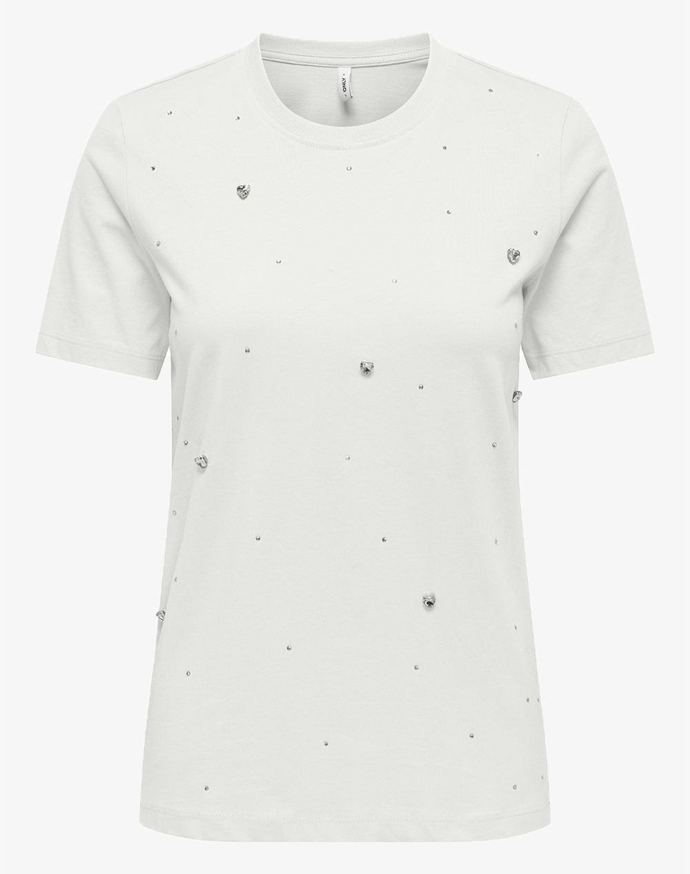 ONLY ONLFILIZZA S/S STONE TOP BOX JRS 15368933-Cloud DancerMixstonealloverhearts OffWhite