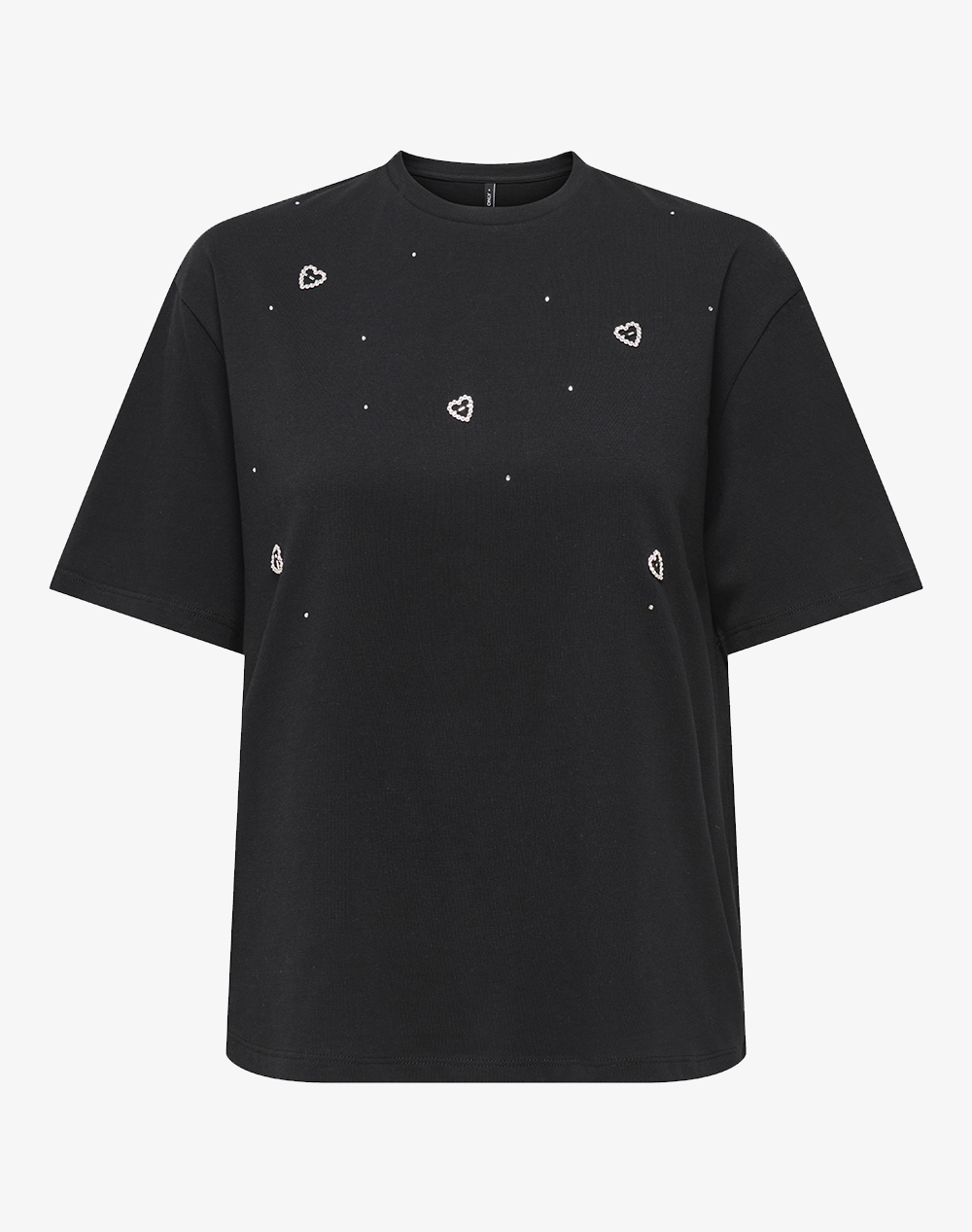 ONLY ONLVITA S/S TEE BOX JRS 15343769-BlackMixstoneheartchest Black