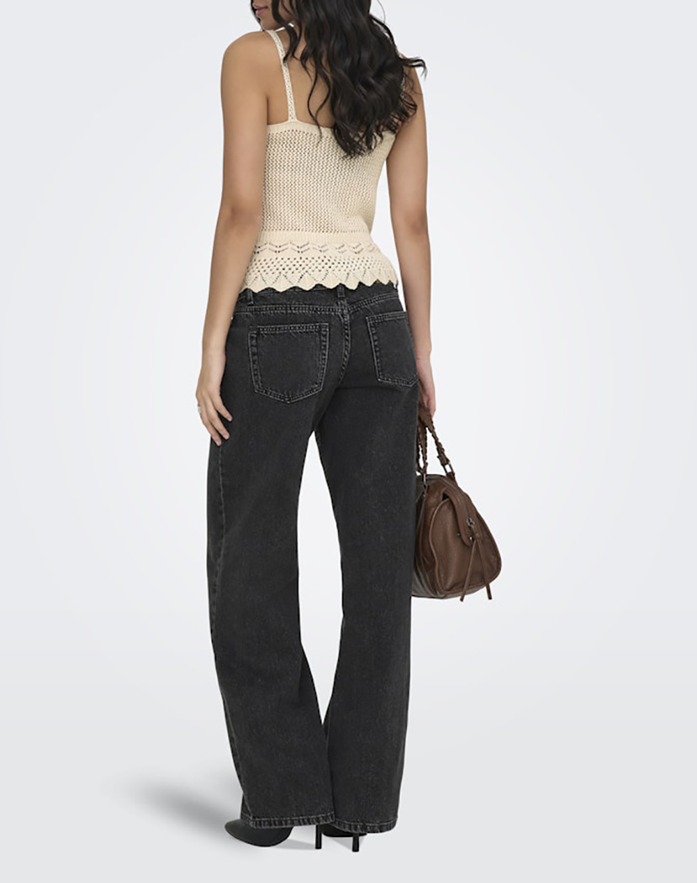 ONLY ONLY ONLLISON SL PEPLUM TOP KNT 15369246-EcruDtmFMOPButton Biege - 2