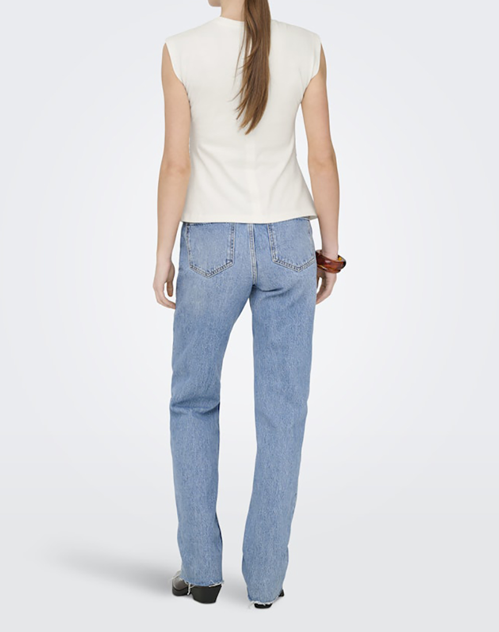 ONLY ONLY ONLMARIE S/L RUCHING TOP JRS 15372452-Cloud Dancer OffWhite - 2