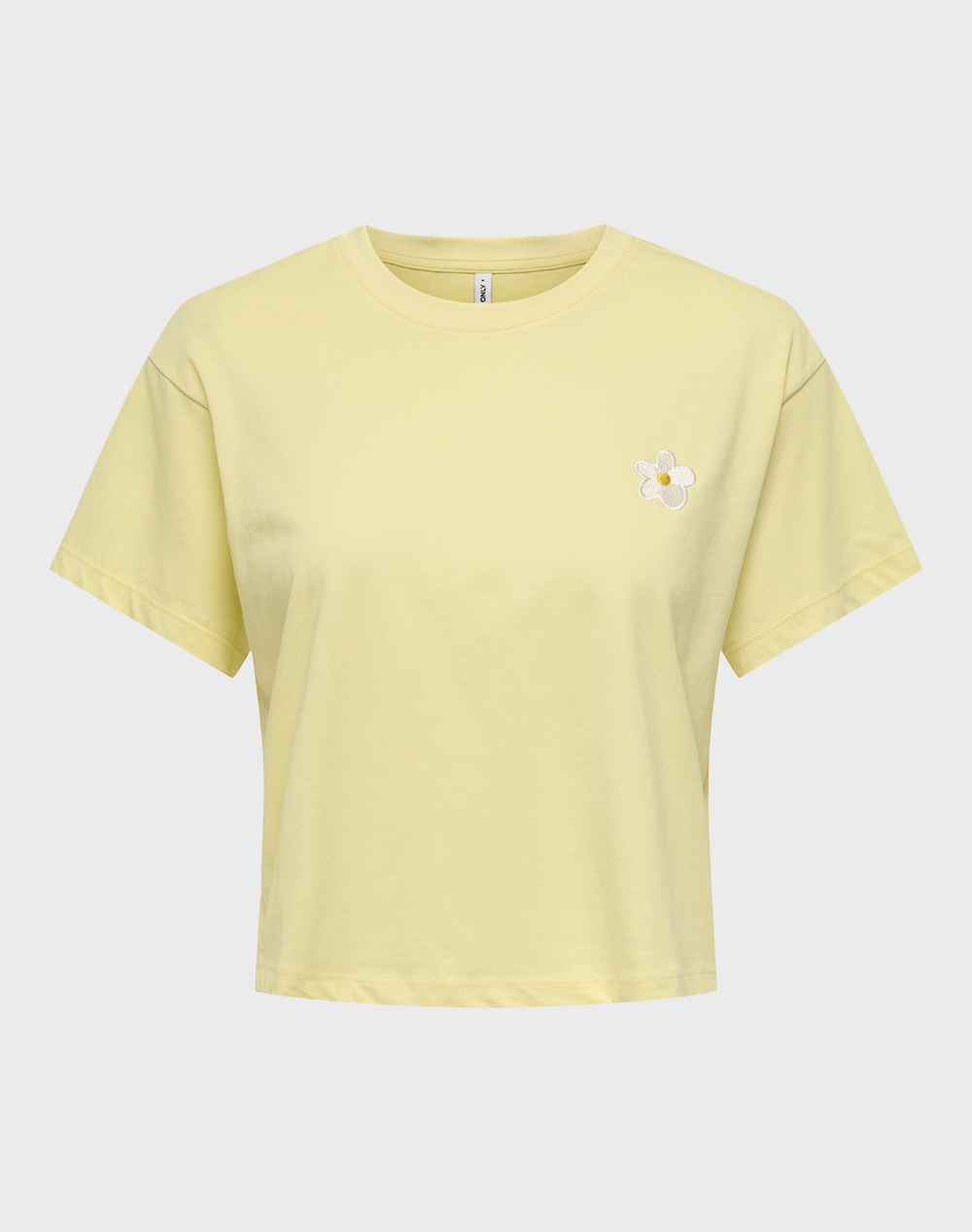 ONLY ONLBRIANNA S/S O-NECK TOP BOX JRS 15371982-SunlightCloud dancer flower Yellow