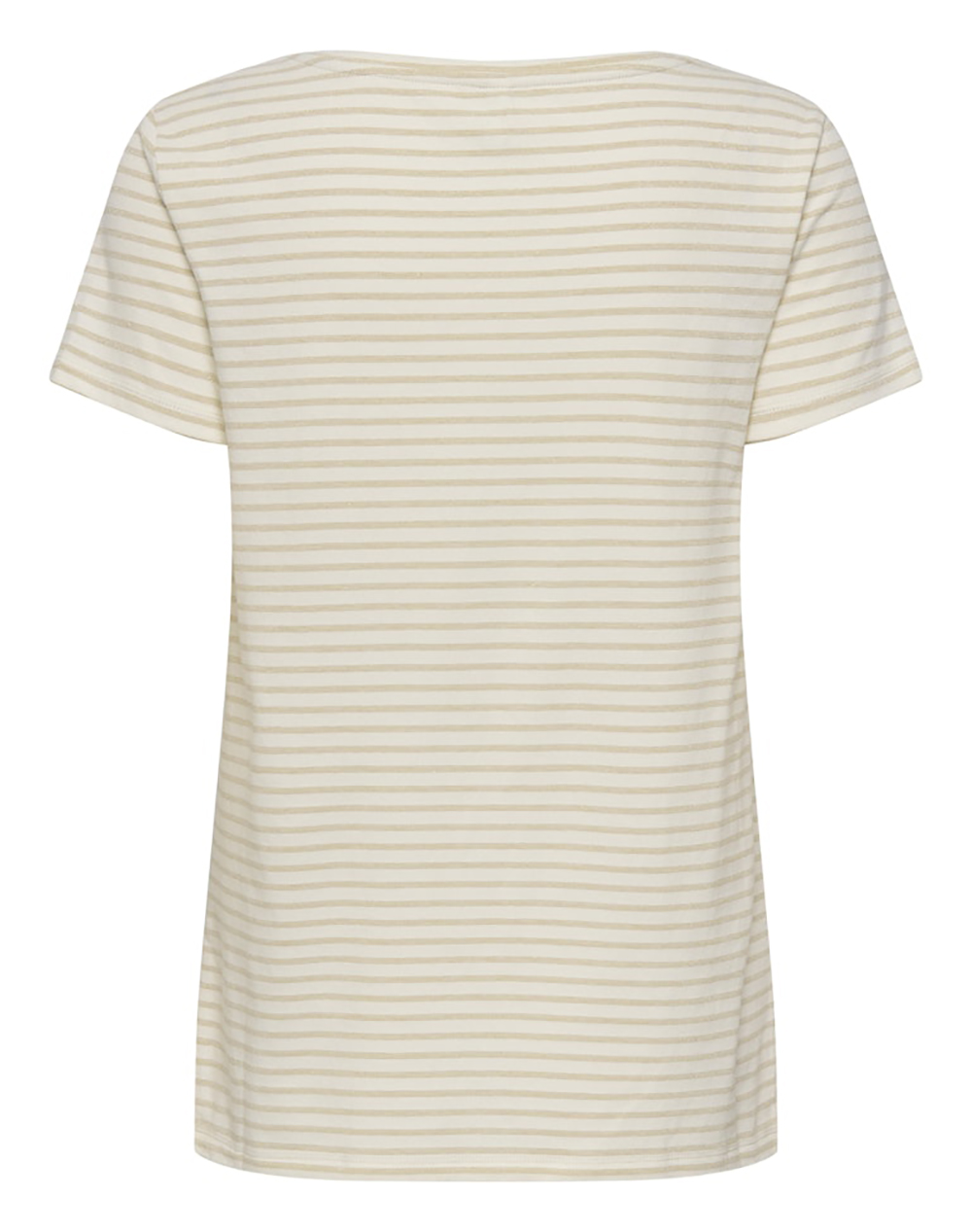 ONLY ONLY ONLFLAME S/S V-NECK TOP JRS 15371964-BirchAlmond frost lurex Biege - 2