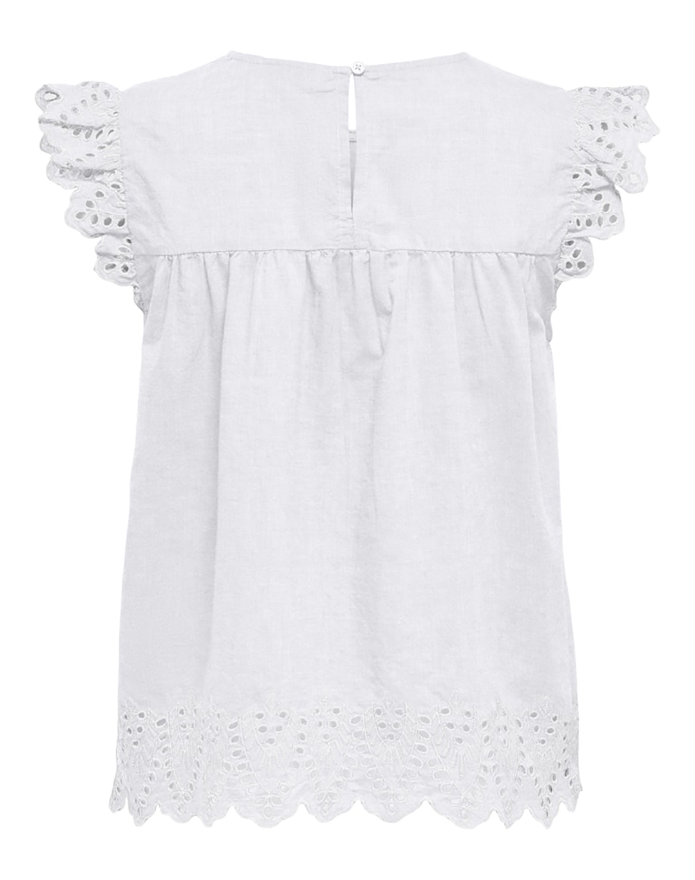 ONLY ONLY ONLTULUM EMB S/S TOP WVN 15367431-Bright WhiteBRIGHT WHITE EMB White - 2