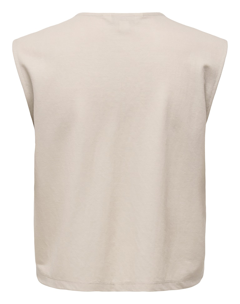 ONLY ONLY ONLSAKURA SL SHORT TIE TOP WVN 15366877-Chateau Gray Biege - 2