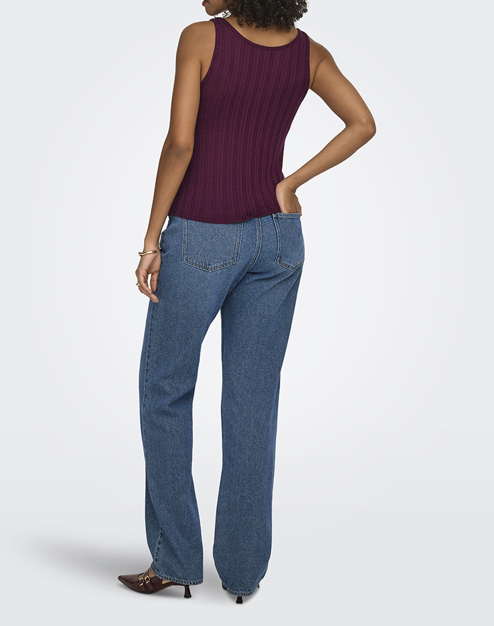 ONLY ONLY ONLIRINA S/L LOOSE TOP JRS 15371683-GRAPE WINE Purple - 2