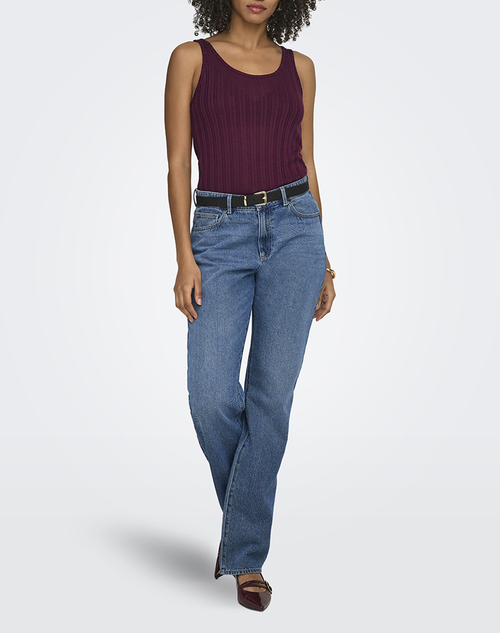 Only Onlirina S L Loose Top Jrs 15371683-Grape Wine Purple Γυναικεία ρούχα μπλούζες Τοπ Κορμακια Politikos Shop Πολιτικός