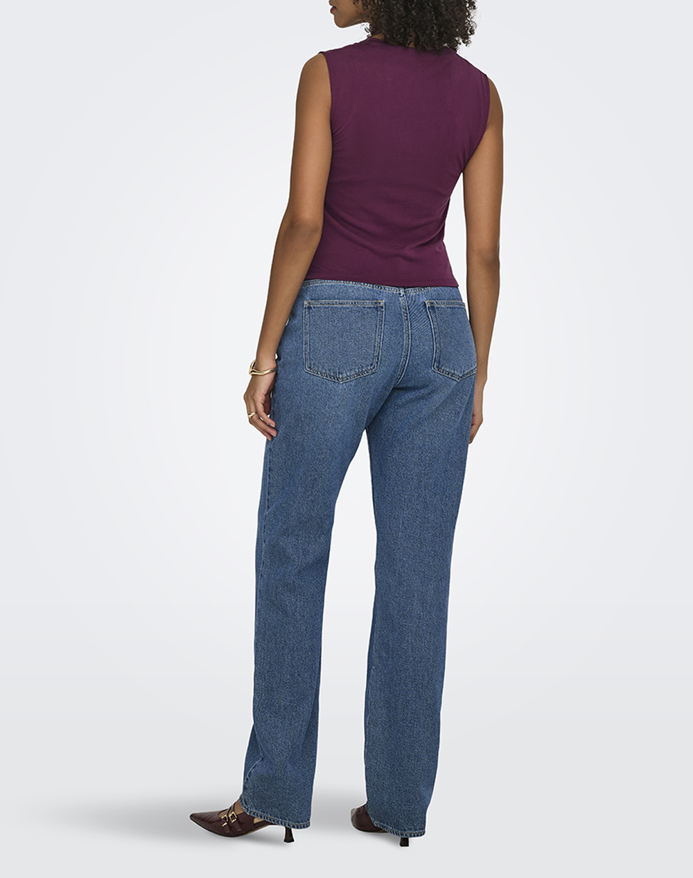 ONLY ONLY ONLHANNAH S/L WATERFALL TOP JRS 15371575-GRAPE WINE Purple - 2