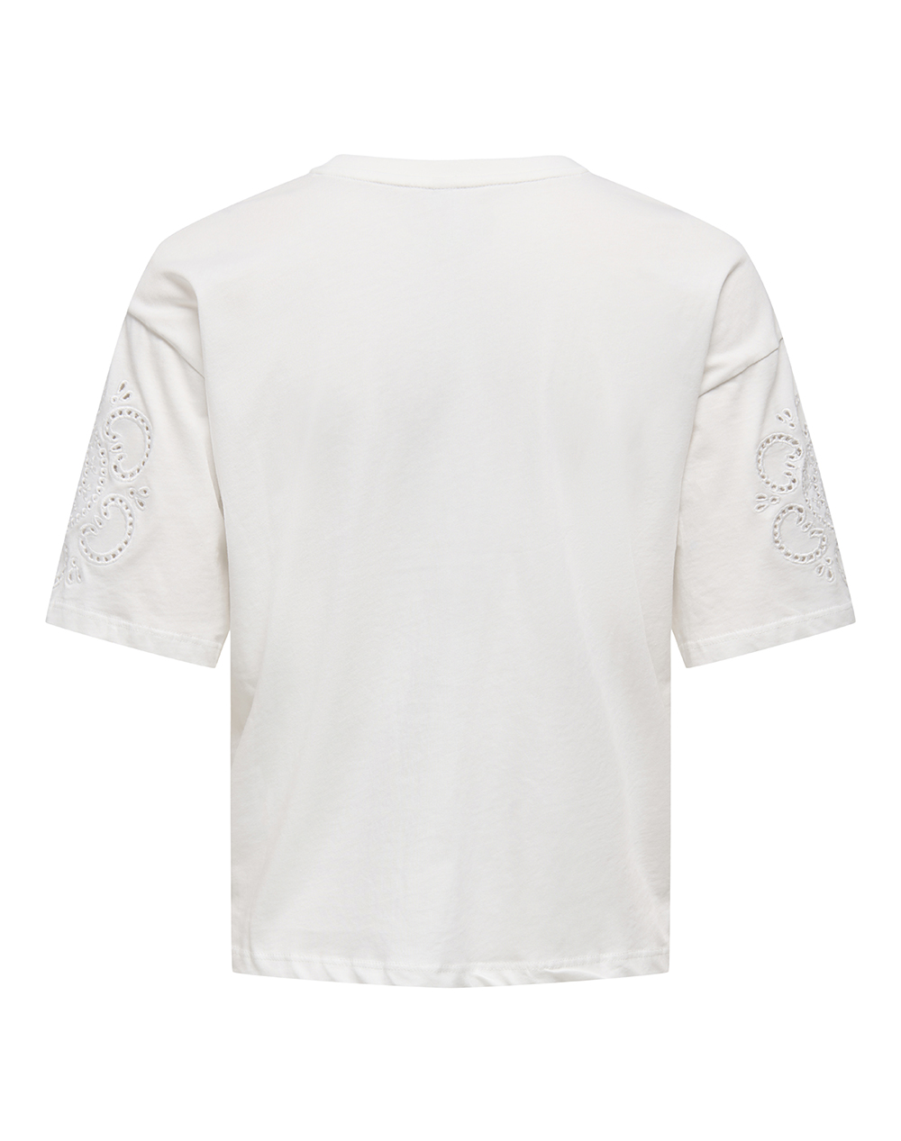 ONLY ONLY ONLTALLY S/S ROUND NECK BOX TOP JRS 15375859-Cloud DancerCircle lia OffWhite - 2