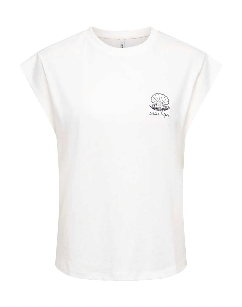ONLY ONLSHELINA S/S TOP BOX JRS 15374720-Cloud DancerShinebright OffWhite