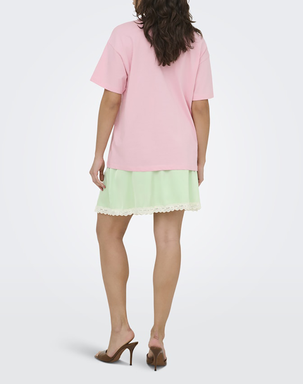 ONLY ONLY ONLVIVVI S/S LOVELY TOP JRS 15346761-Romance RoseMatcha exotic roots Pink - 2