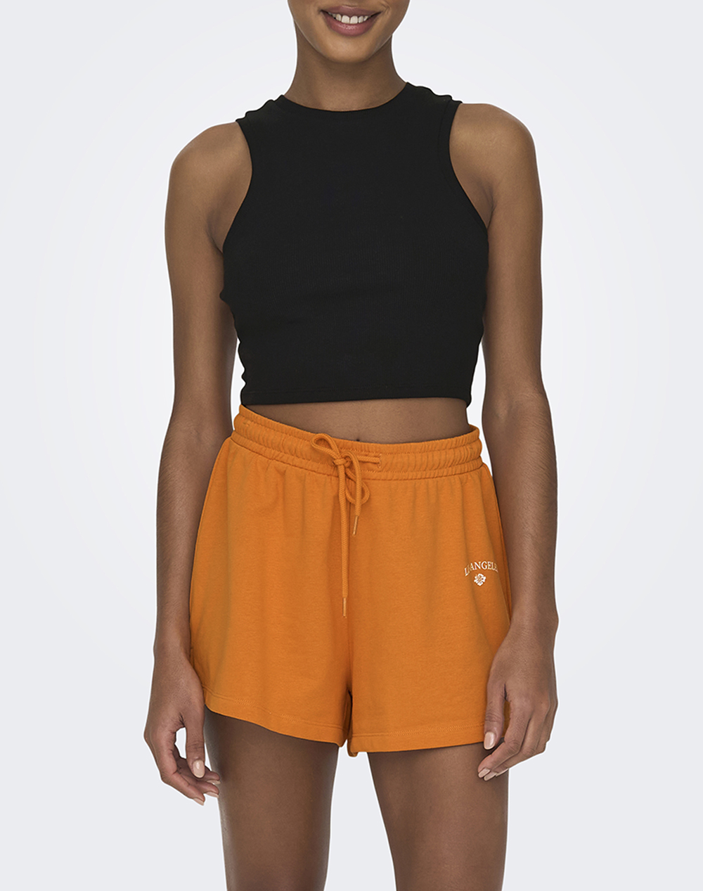 ONLY ONLVILMA S/L CROPPED TANK TOP JRS NOOS 15282771-BLACK Black