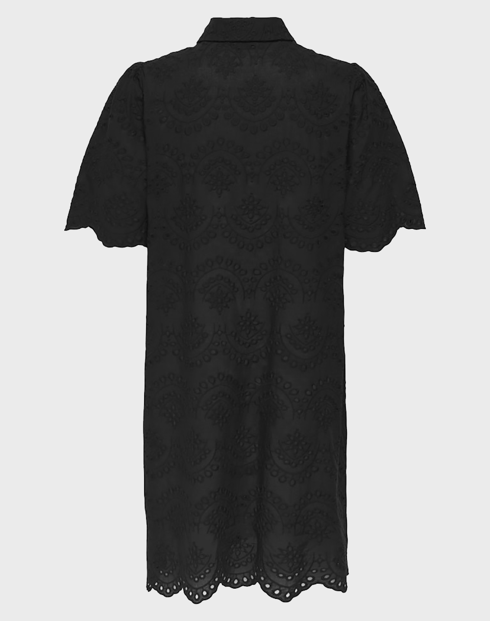 ONLY ONLY ONLVALAIS SS EMB. DRESS WVN FR 15378022-BLACK Black - 2