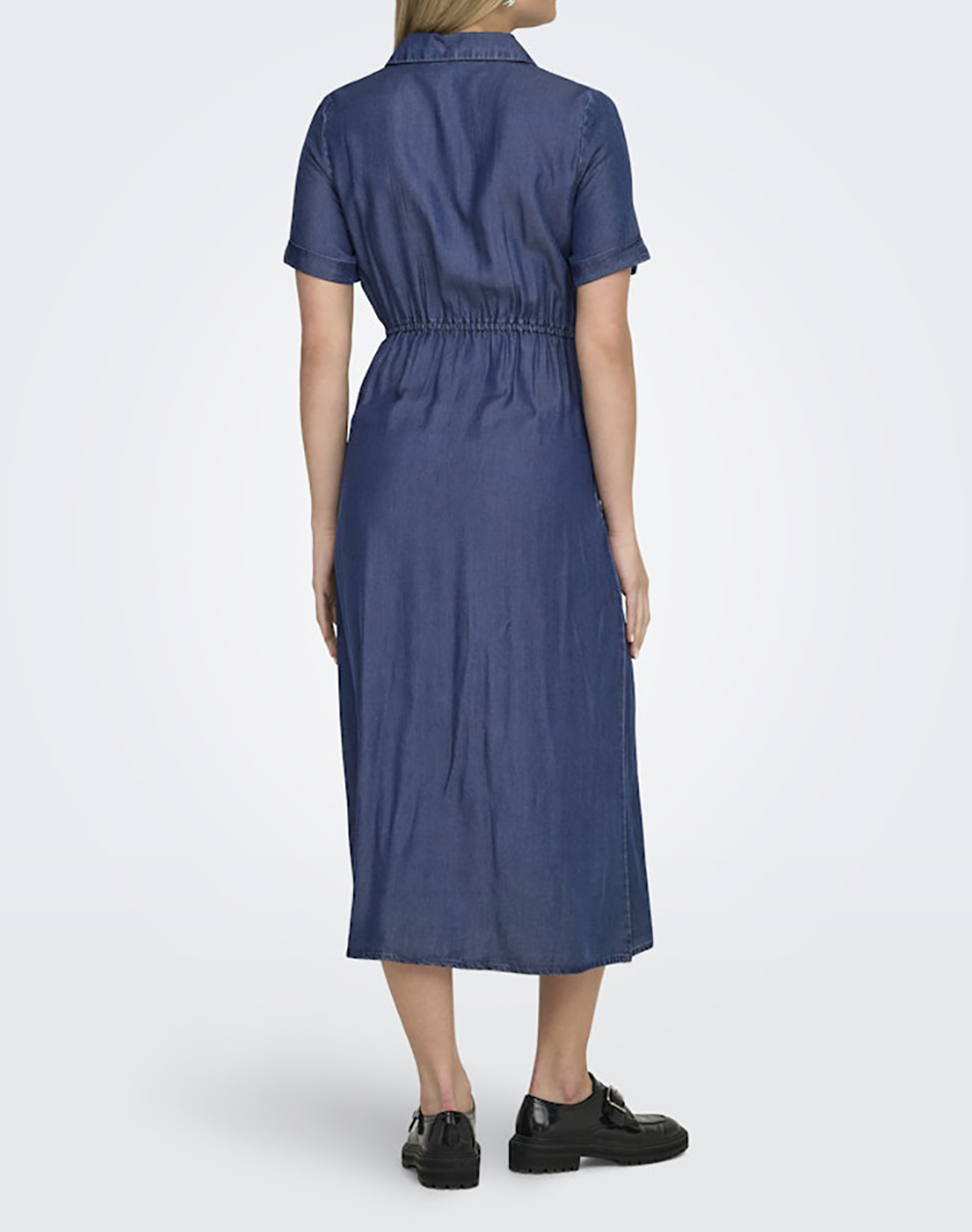 ONLY ONLY ONLCHARIS LIFE 2/4 SHIRT DRESS WVN CC 15363971-Dark Blue Denim DenimDarkBlue - 2