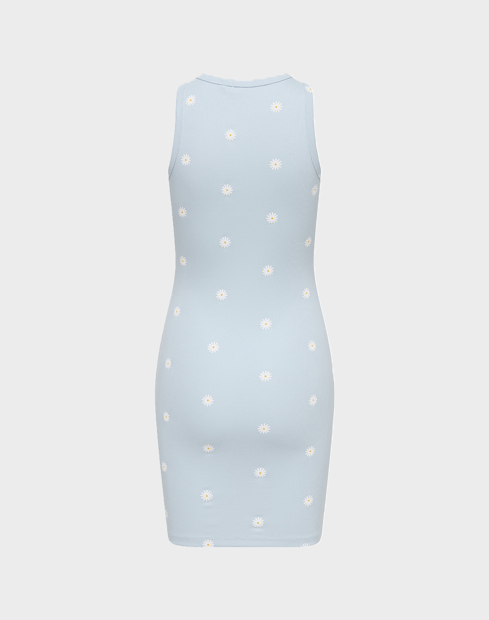 ONLY ONLY ONLFENJA S/L O-NECK DRESS JRS 15372158-Cashmere Blue(Fenja daisy) SkyBlue - 2