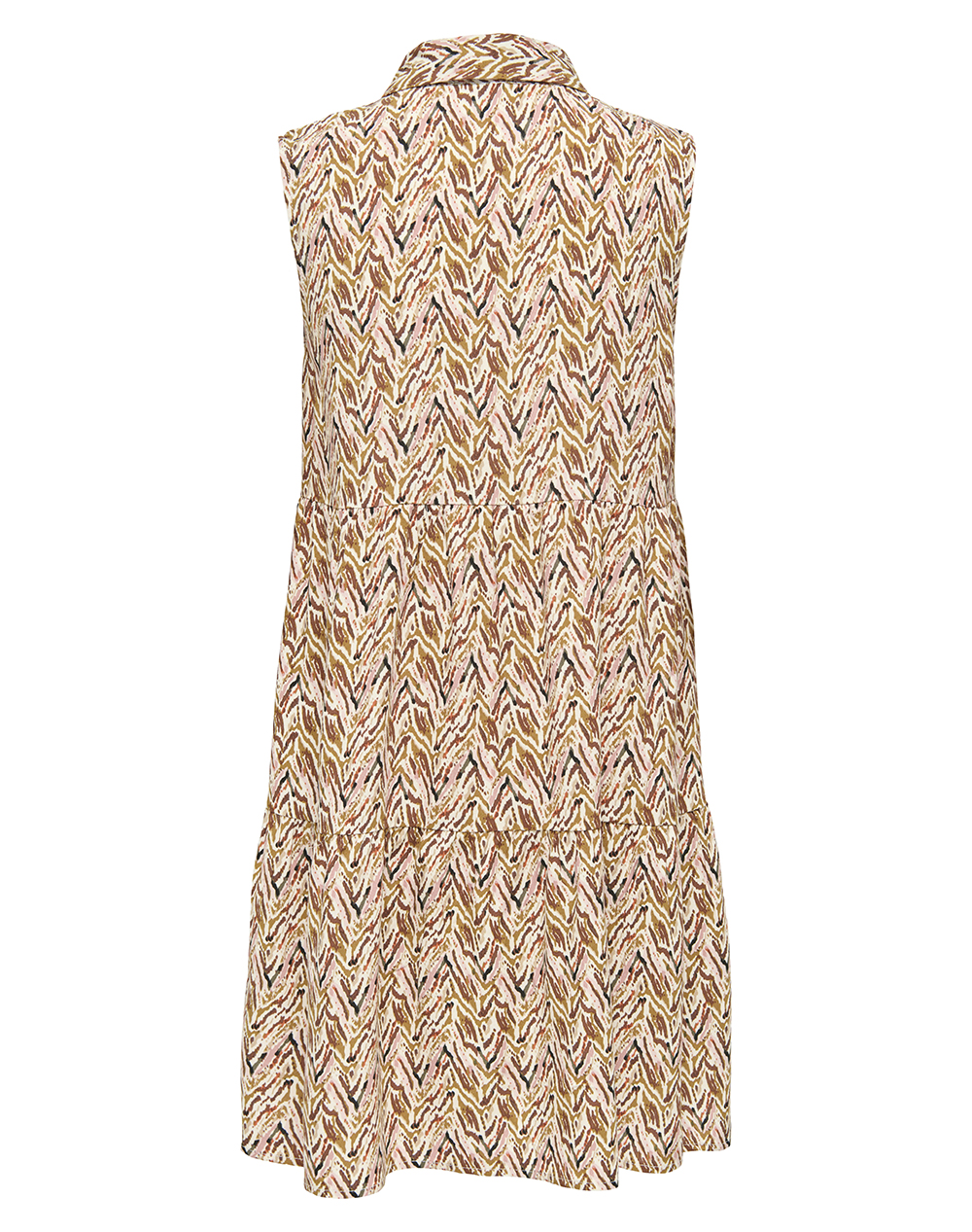 ONLY ONLY ONLTHEA NOVA S/L VIS SHIRT DRESS WVN 15369020-Dull Gold716 Abstract zigzag Mixed - 2