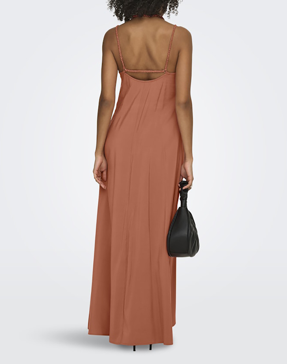 ONLY ONLY ONLMADELI OAKLYN STRAP LONG DRESS WVN 15371094-Aragon Firebrick - 2