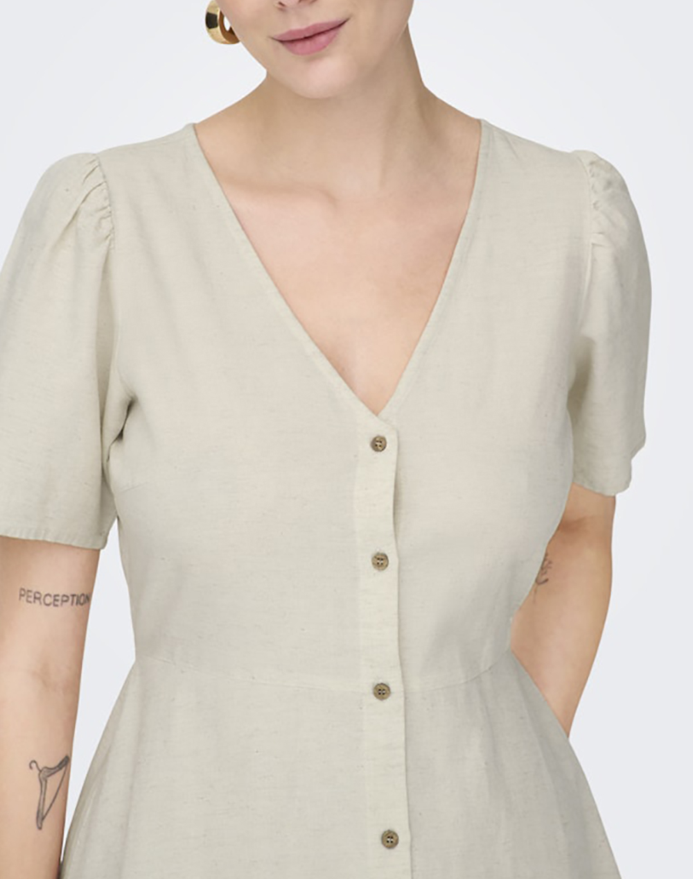 Only Onlvita Life S Short Dress Noos Wvn 15317914-Pumice Stone Biege Γυναικεία ρούχα φορέματα Politikos Shop Πολιτικός