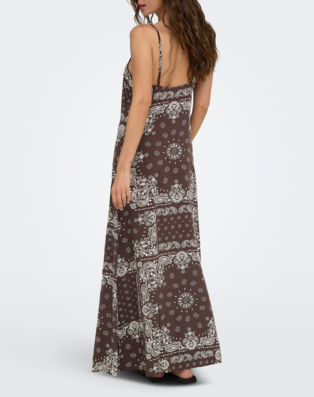 ONLY ONLY ONLAMBEL STRAP LONG BAND DRESS WVN 15373638-Chocolate MartiniBrownbandana Chocolate - 2