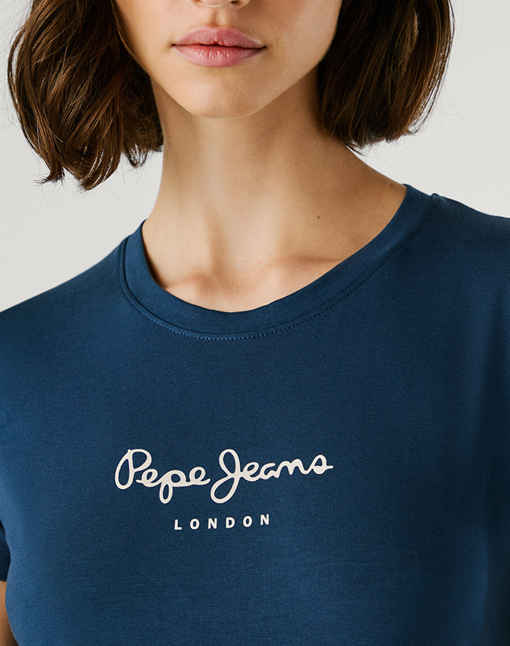Pepe Jeans Essentials Drop 2 New Virginia Ss N Μπλούζα Γυναικείο Pl505202-595 Navy Blue Γυναικεία ρούχα μπλούζες Τ-Shirt Politikos Shop Πολιτικός
