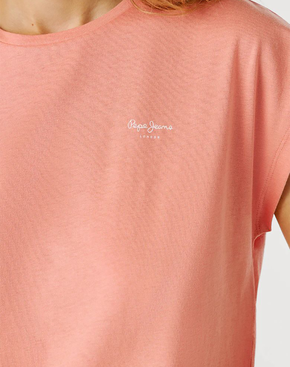 Pepe Jeans Essentials Bloom Μπλούζα Γυναικείο Pl504821-137 Coral Peach Γυναικεία ρούχα μπλούζες Τ-Shirt Politikos Shop Πολιτικός